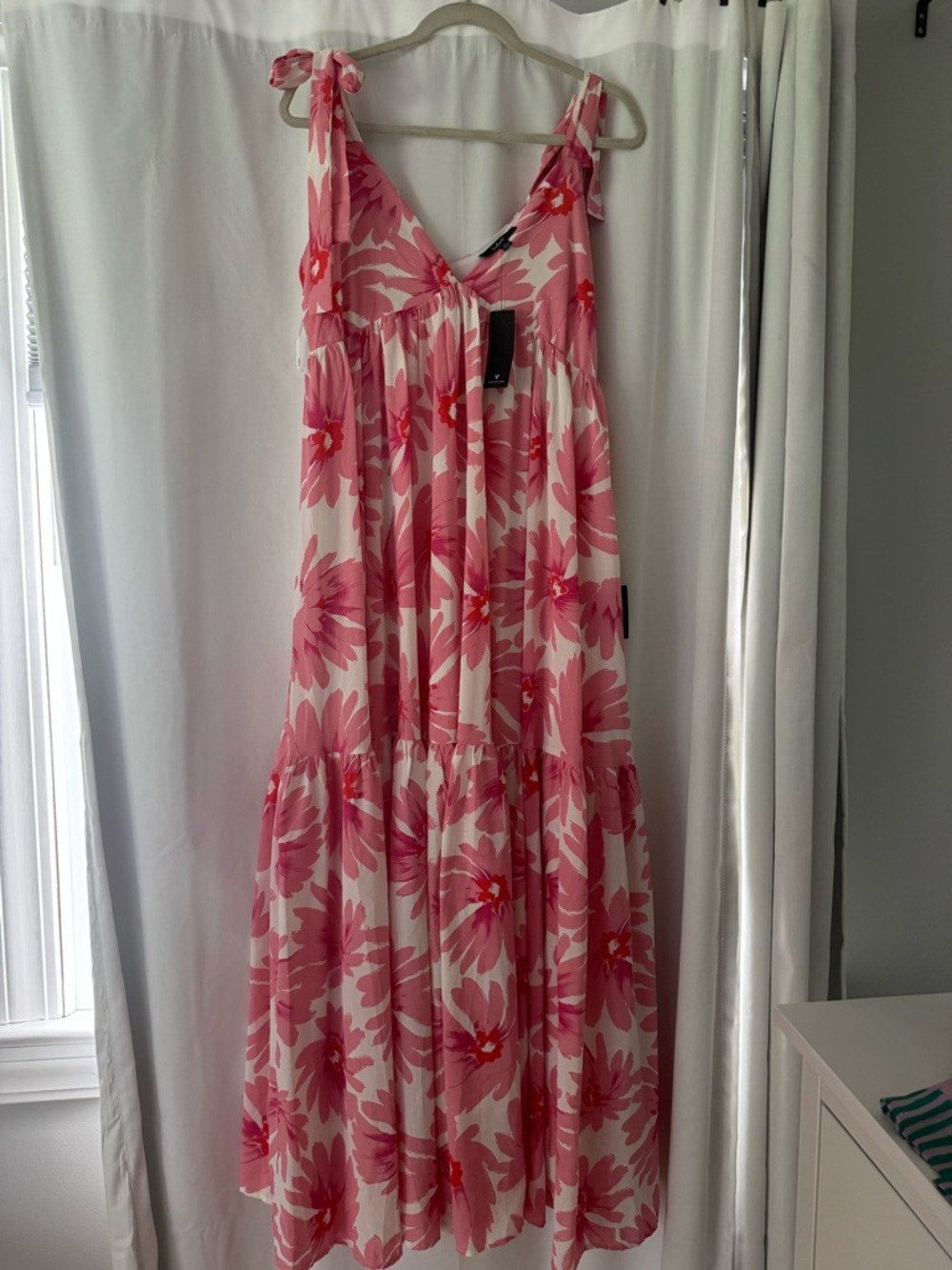 Lulu's Pink and White Floral Maxi Dress
